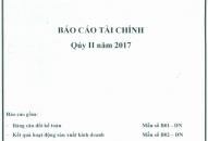 Báo cáo tài chính quý II năm 2017 của Công ty Cổ phần cấp thoát nước Ninh Bình