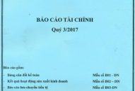 Báo cáo tài chính quí III năm 2017