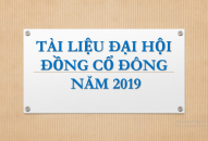 Tài liệu đại hội đồng cổ đông của Công ty Cổ phần cấp thoát nước Ninh Bình